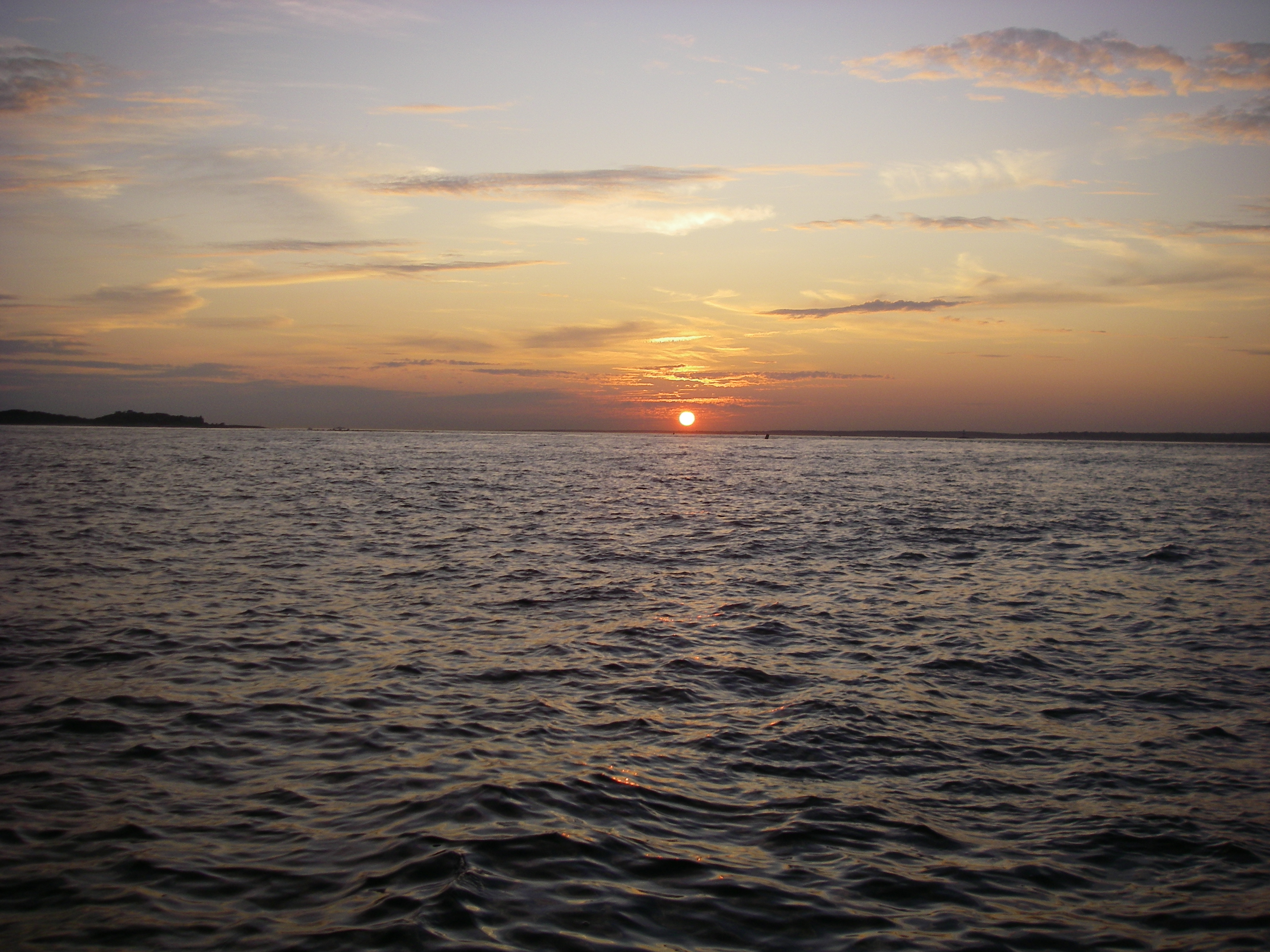 Sunset on Narragansett Bay, Rhode Island, Dyer Island, Prudence Island