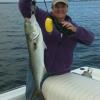 Korine Lalor slammed this beautiful bluefish off the Newport Naval Base
