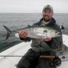 Kyle Leard of Orvis' Manchester, Vermont fly fishing school with his first False Albacore
