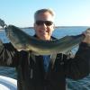 Mike Fahey had a good day of catching big blues on the Watch Hill Reef
