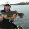 Capt Jim Barr with an 8lb largemouth bass pulled from Worden's Pond
