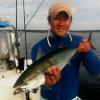 Adrian Bandoni with a fly caught Albie off of Bonnet Shores
