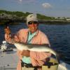 Alan Passante in front of Castle HIll- bass on top on sand eels
