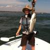 Bobby Cross Jr. with a nice catch. This young man can cast almost as good as his father... and that's saying something! Lots of fish near Fishers Island
