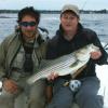 Ben Dixon and Stuart Hopkins of Orvis (of Scotland and England respectively) near Rose Island

