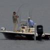 David Etienne with another bent rod- tight to shore on Newport's Ocean Drive.
