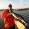 Jed Leach from Providence caught this pig in about 2 feet of water during the cinder worm hatch.
