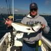 Jeff Moschella, operations manager at Bass Pro in Foxboro had a very good day on the Brenton Reef with yet another nice bluefish

